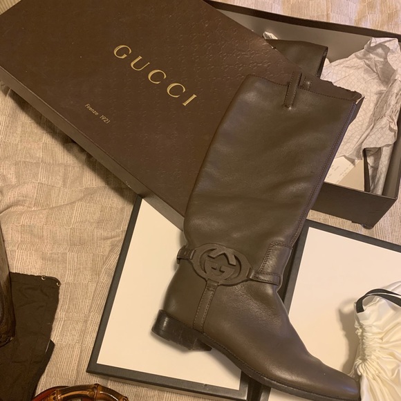 Brown Gucci Boots Size 5 or 35 - Picture 1 of 1